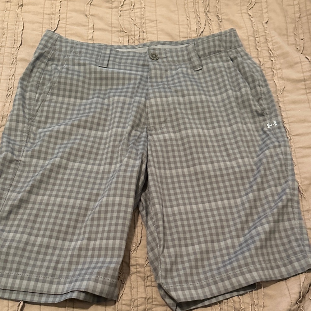 Under Armour Men's Gray Plaid Shorts